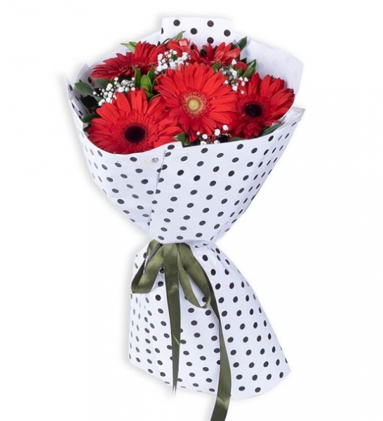 Krmz Gerbera Buketi